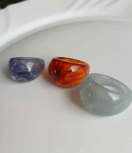 Trendy Handmade Resin Fashion Rings for Women – Chic Party, Beach & Casual Fashion Jewelry Rings - Product Image 1