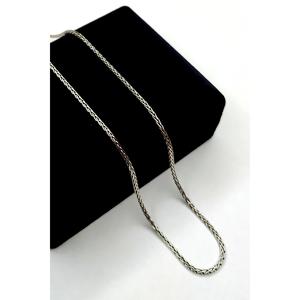 Collana a catena Spiga in argento 925 1.8 Mm di spessore 60 Cm collana a coda di volpe