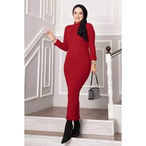 Vestido de Pana Bouclé Rojo - Product Image 2