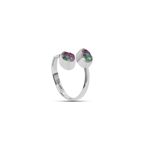 925 plata esterlina forma Natural rubí zoisita anillo bisel ajuste estilo clásico para compromiso aniversario fiesta regalo paquete 6 - Product Image 3