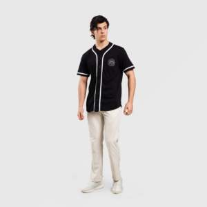Conjunto Deportivo GA de Béisbol, Camiseta Transpirable de Poliéster de Manga Corta, Pantalones Cortos, Color Negro, Talla XL Plus, Técnicas de Sublimación - Product Image 4