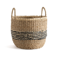 Panier de rangement rectangulaire artisanal en bambou naturel écologique, organisateur de jouets, paniers festonnés OEM, fabricant vietnamien