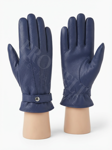 Gants en cuir faits main personnalisés pour hommes et femmes, gants chauds d'hiver pour la conduite, sangle réglable, production OEM/ODM de qualité supérieure - Product Image 4