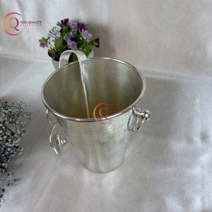 Venta al por mayor de herramientas de barra de acero inoxidable de metal logotipo personalizado enfriador de hielo cubo champán y cerveza cubo de hielo de gran tamaño pulido con espejo - Product Image 6