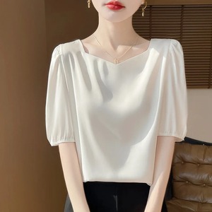 100% algodón verano Mujer Camiseta básica moda señora sólido manga corta suelta Tops camisas tendencia - Product Image 3