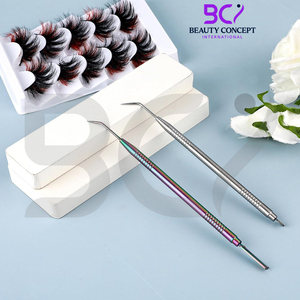 Séparateur de peigne à cils en métal en acier inoxydable, outil d'applicateur de cils pour sourcils, crème de teinture permanente, peigne de levage de cils - Product Image 2