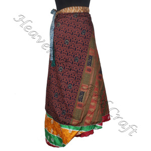 กระโปรงเมจิก-กระโปรงคลุมยาว1ข้างชุดเดรส100วิธีใส่ไปสระว่ายน้ำแฟชั่นกระโปรงผ้าไหมแนววินเทจแบบกลับด้านได้สไตล์อินเดีย - Product Image 1