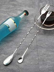 Herramientas de barman profesional, agitador de mezcla de acero inoxidable, barra de cóctel, cuchara, cuchara de barra para Kits de barman - Product Image 4