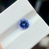 AA+ Tanzanite bleue naturelle facettée, pierre précieuse non montée, traitée par cirage/huile, 1-2 carats, pour la fabrication de bijoux, couleur éclatante et claire à la loupe