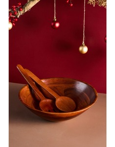 Tazón de Madera con Espátula S/2 - Product Image 6