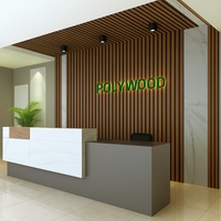 Panneau mural cannelé moderne en PVC de qualité supérieure, motifs floraux à carreaux, écologique, imperméable, 3D, 24 mm, pour escalier et salle à manger, idéal pour la photographie