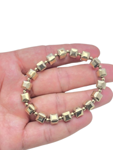 Wholesale AAA-Grade Engraved golden pyrite <b>Bracelet</b> Natural Gemstone Crafts <b>Healing</b> Pattern Starch - Product Image 3