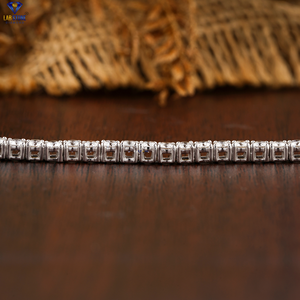 3.71 CT Rond Brillant Coupe Diamant Tennis Bracelet 18k Or Blanc Cvd/Hpht Diamant Bijoux - Product Image 4