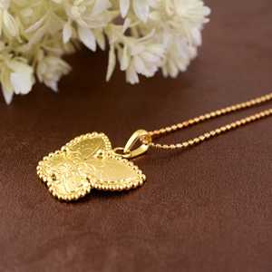 Collier Papillon Bohème Très Demandé, Pendentif Ethnique en Laiton pour Femme, Bijou Plaqué Or 18 carats pour Vente en Gros/OEM/ODM - Product Image 5