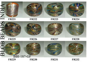 แหวนสวมนิ้วทำจากแก้วลูกปัดแก้วแฟนซีสำหรับงานฝีมือแหวนนิ้วเงินและฟอยล์ - Product Image 3