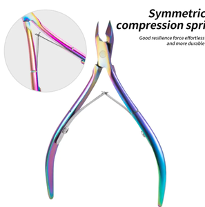Ciseaux coupe-cuticules 4 couleurs en acier inoxydable pour manucure et peau morte Pince à bec d'aigle pour pédicure - Product Image 1