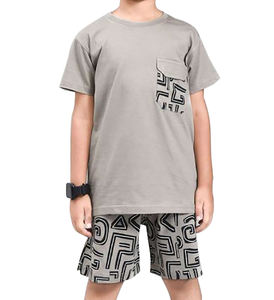 Ensembles de vêtements pour garçons personnalisés - Services OEM de haute qualité en gros, style décontracté, tissu jersey simple, motif de personnage, Bangladesh - Product Image 4