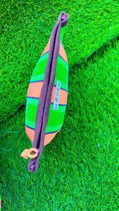 Fourre-tout de plage de voyage rayé écologique personnalisé fermeture à glissière réutilisable avec étiquette de logo sac de toilette cosmétique en nylon recyclé - Product Image 3