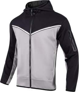 Ensemble de survêtement pour homme à capuche de haute qualité, fermeture éclair, 100% coton, grande taille, séchage rapide, respirant, fabriqué au Pakistan - Product Image 5