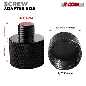 Adaptateur de support de micro 5-en-1, 12 pièces, connecteur de conversion de filetage 5/8 femelle vers 3/8 mâle - Product Image 6