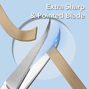 Ciseaux à manucure professionnels de style russe, 1 pièce, pointe incurvée de précision, coupe-cuticules pour les peaux mortes et les cuticules incarnées - Product Image 5