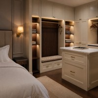Armoire murale en bois sur mesure pour chambre à coucher Armoire de chambre à coucher Armoire intégrée pour meuble de chambre à coucher