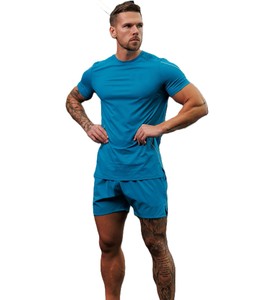 ชุดเสื้อและกางเกงขาสั้นสำหรับผู้ชายชุดออกกำลังกายฟิตเนสเข้ายิมชุดเสื้อผ้าคู่ชุดกีฬาแบบลำลอง - Product Image 1