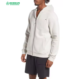 Sweat-shirts à capuche zippés unisexes en molleton 100 % coton de qualité supérieure, épais et personnalisables, pour la vente en gros - Product Image 4