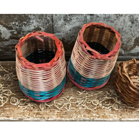Porte-stylos rond en bambou fait main, durable, écologique, organiseur de papeterie pour le bureau, la maison et l'école