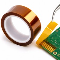 Cinta de Poliimida Antiestática Ámbar ESD de Alta Temperatura para Soldadura de PCB, Soldadura por Ola y Ensamblaje Electrónico 260C
