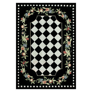 Alfombra de Chenilla Lavable a Máquina con Estampado Digital Tradicional Anatolia en Gris Carbón, Antideslizante, Modelo LXDP-0563 de RUGS DEPOT, Venta al Por Mayor - Product Image 1