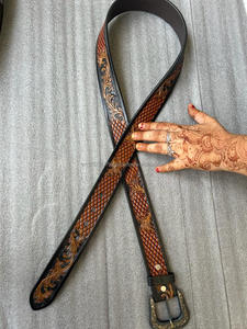 Nueva Llegada de Cinturones de Cuero de Alta Calidad Tallados a Mano Elegantes Cinturones de Color Marrón - Product Image 4