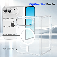 Coque de téléphone pliable magnétique transparente à 18 volets compatible avec moulage par injection PC haute transparence