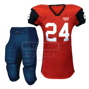 Uniforme de football américain respirant et facile à porter uniforme de football américain en stock - Product Image 1