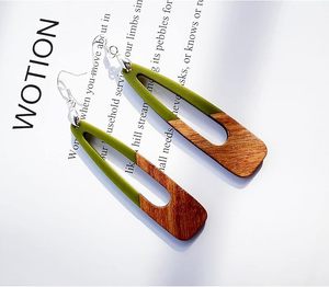 Formas minimalistas para una elegancia moderna Pendientes de resina ecológicos hechos de resina Para mujeres ropa sofisticada DE HF CRAFTS - Product Image 1