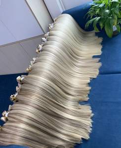 Rubio y negro para extensiones de cabello humano Natural de tono Ombre Virgen cruda Remy 100% Cabello Virgen Remy 100% Extensión de cabello humano - Product Image 1