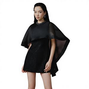 ชุดเดรสผ้าออร์แกนซ่าคุณภาพสูง แต่งเอฟเฟกต์สโมคกี้ ทรงไหล่หลวม พร้อมส่ง - Product Image 1