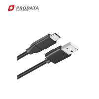 Kabel PRODATA PVC Terlindung USB 3.1 Tipe-A ke Tipe-C 30/22 AWG 1M 5G 3A Adaptor USB Berlapis Nikel