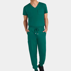 Scrubs de médecin personnalisés de haute qualité gommages en coton en gros pour hommes/femmes ensembles d'uniformes d'hôpital - Product Image 1