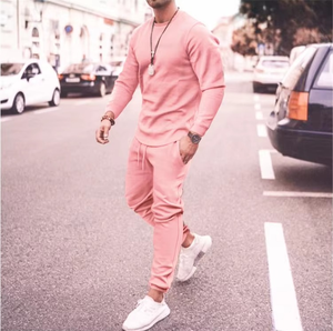 ชุดวอร์ม2ชิ้นสำหรับผู้ชายชุดออกกำลังกายมีฮู้ดสำหรับเล่นกีฬาออกกำลังกาย - Product Image 2