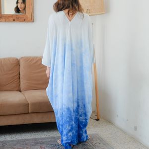 Hermoso vestido largo Tie Dye Abaya Kaftan para mujer ligero elegante Maxi vestido cómodo estilo suelto perfecto de Indonesia - Product Image 2