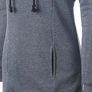 Top Selling Grey Color <b>Pullover</b> <b>Women</b> Hoodies Loose Fit Casual & Outdoor Wear Wholesale Long Hoodie <b>For</b> <b>Women</b> - Product Image 5
