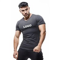 2023 nouveaux vêtements de sport élégant en gros tricoté entraînement t-shirts pour hommes décontracté à manches courtes vêtements de sport pour le travail conception vierge