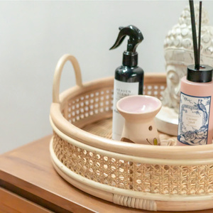 Vgreen Art Plateau en rotin de forme naturelle fait à la main avec poignées Personnalisable Maison Décoratif Alimentaire Transportant des Plateaux de Service - Product Image 3