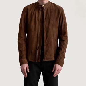 Veste de moto en toile premium pour homme, toucher doux et lisse, haute qualité, mode d'hiver, streetwear, durable, élégante, moderne, devant - Product Image 1