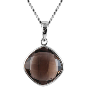Fabricant en gros pendentif en quartz fumé en argent sterling S925 bijoux classiques exquis avec pendentifs à breloque en pierres précieuses - Product Image 5