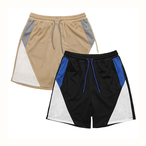 Custom Made Breathable Mesh Basketball <b>Shorts</b> Color Blocked Drawstring Waist Summer Sport Wear Adult Regular Fit Polyester - Product Image 1