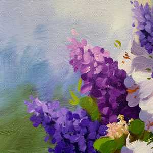 100% dipinto a mano 24 In× 20 in olio su tela arte campo classico - Product Image 3