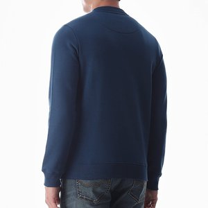 Vente en gros de sweatshirts en coton épais avec logo brodé sur mesure pour hommes sweatshirts vintage à manches longues et col rond personnalisés en usine - Product Image 3