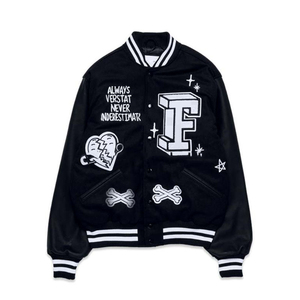 Veste bomber universitaire en cuir brodée en chenille de haute qualité sur mesure OEM pour hommes 2026 - Product Image 4